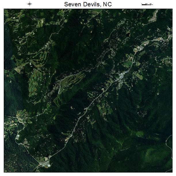 Seven Devils, NC air photo map