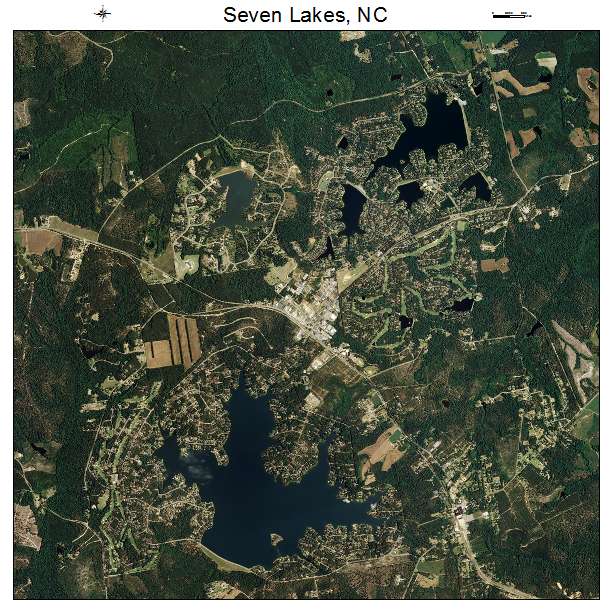Seven Lakes, NC air photo map