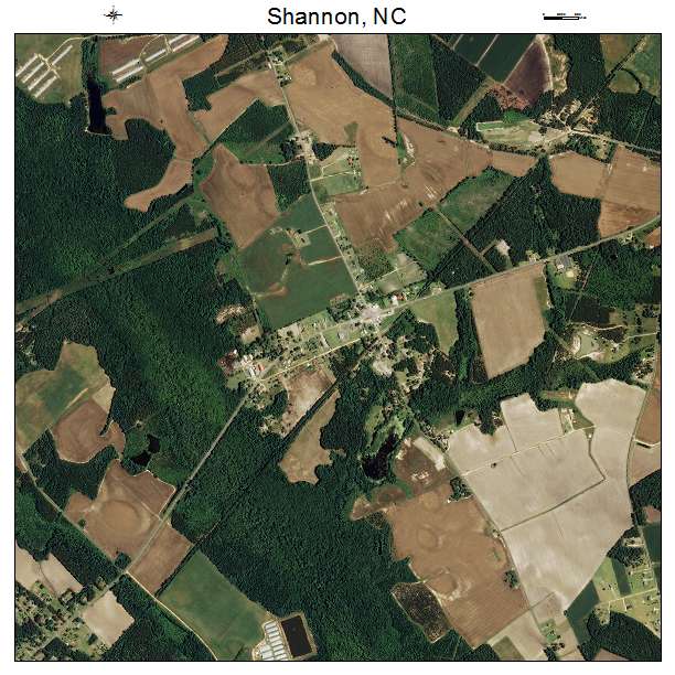 Shannon, NC air photo map