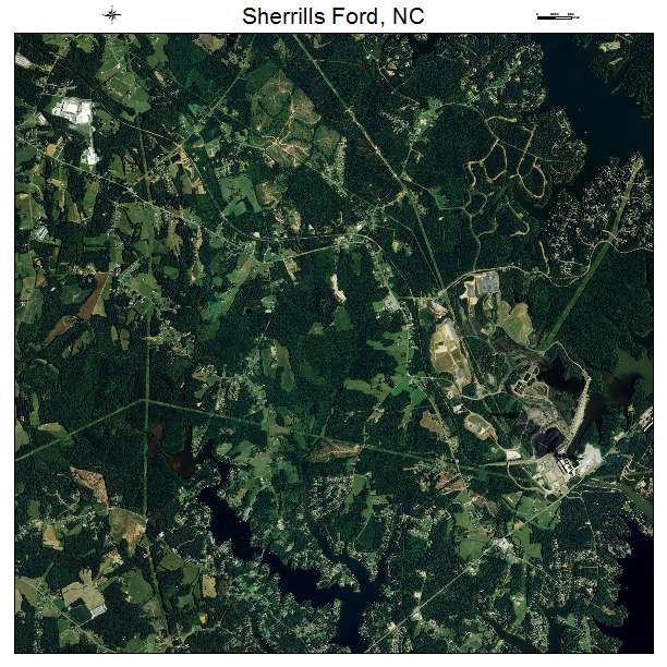 Sherrills Ford, NC air photo map