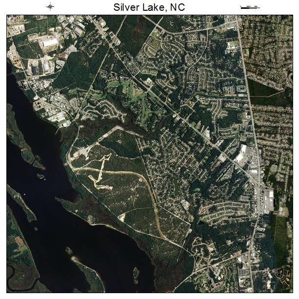 Silver Lake, NC air photo map