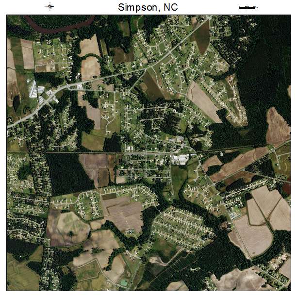 Simpson, NC air photo map
