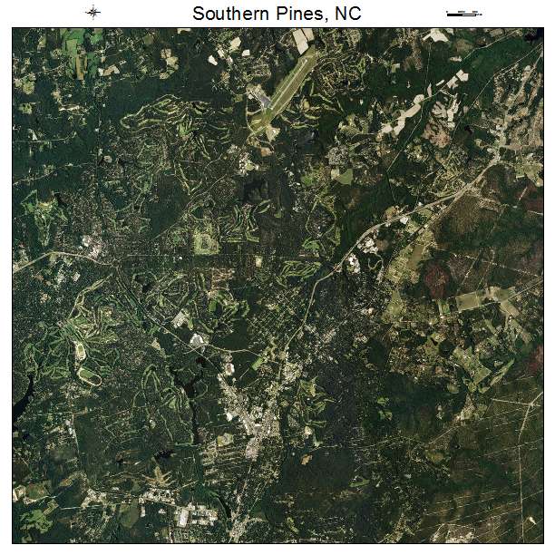 Southern Pines, NC air photo map