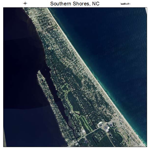 Southern Shores, NC air photo map