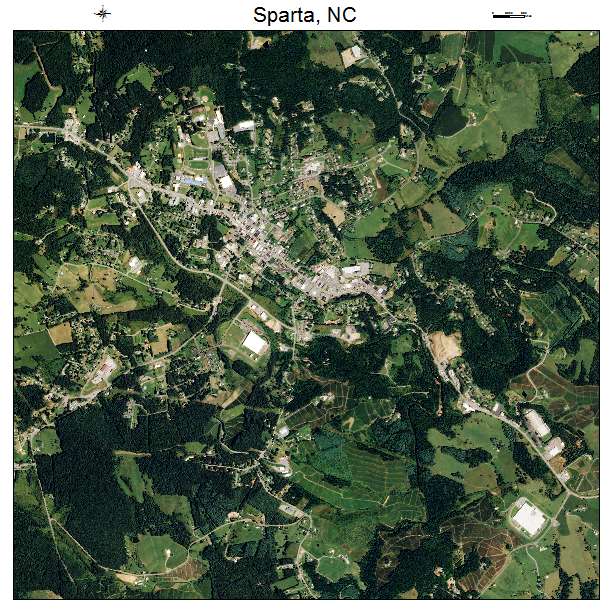 Sparta, NC air photo map