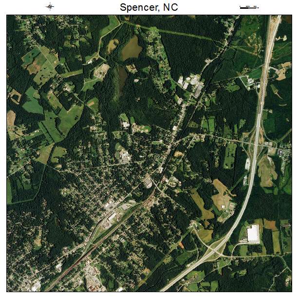 Spencer, NC air photo map