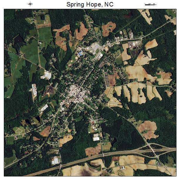Spring Hope, NC air photo map