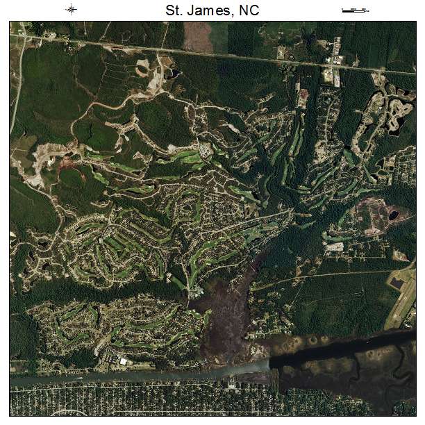 St James, NC air photo map