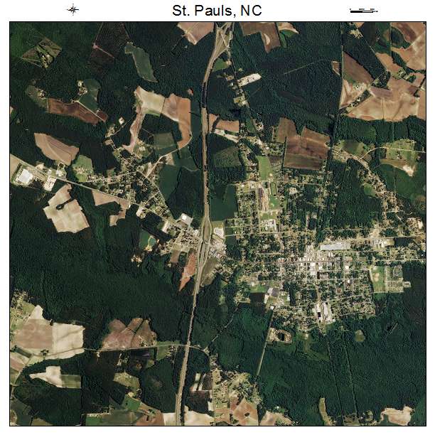 St Pauls, NC air photo map