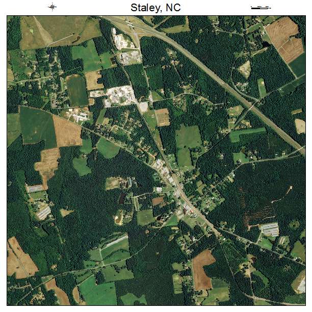 Staley, NC air photo map