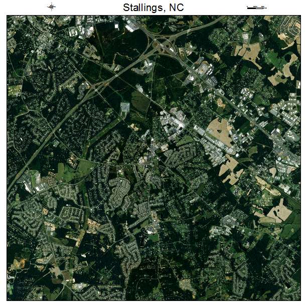 Stallings, NC air photo map