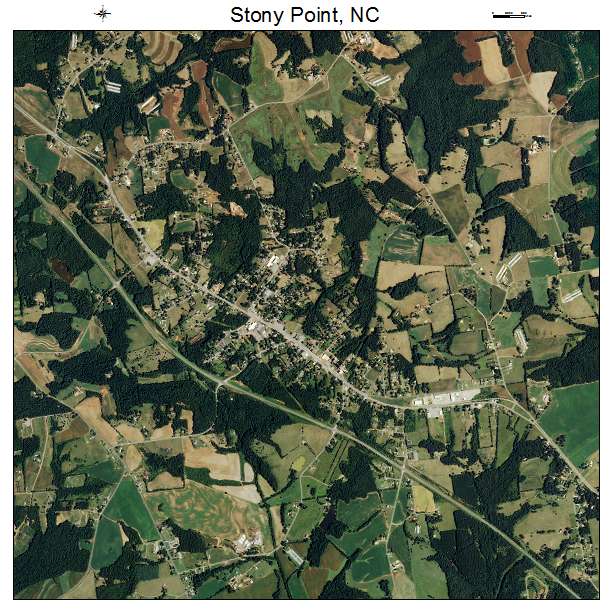 Stony Point, NC air photo map