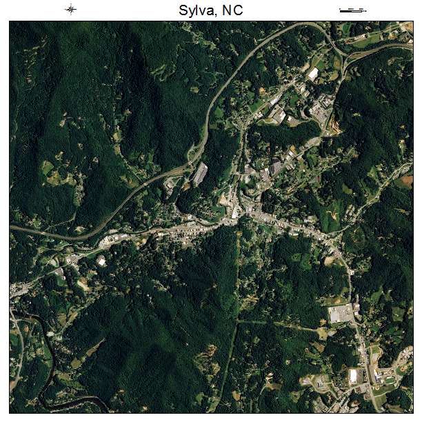 Sylva, NC air photo map