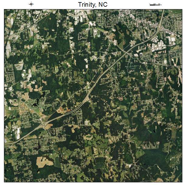 Trinity, NC air photo map