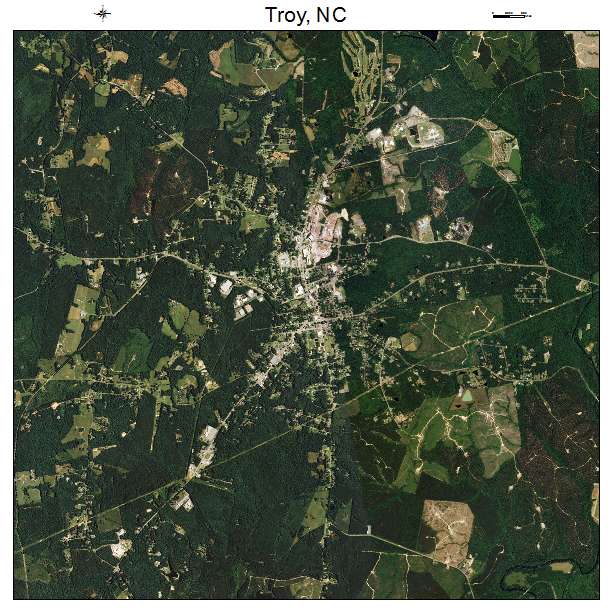 Troy, NC air photo map