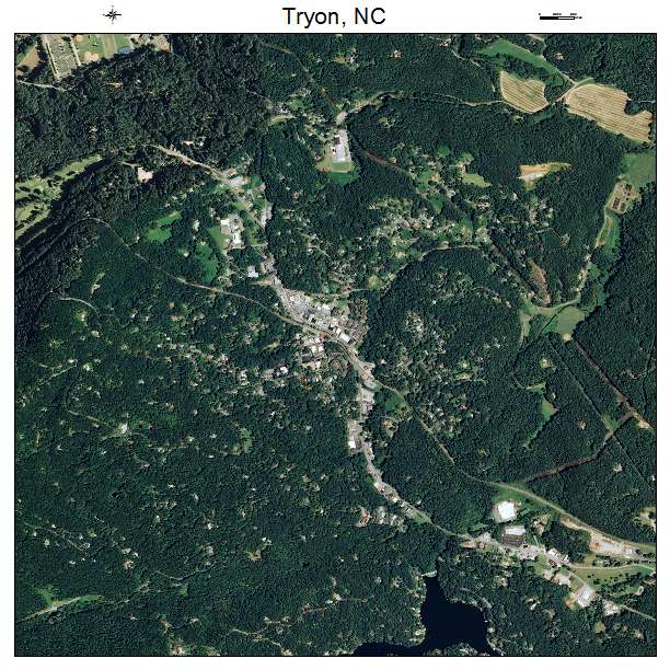 Tryon, NC air photo map