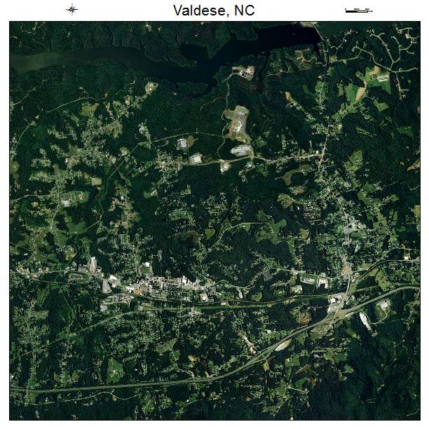 Valdese, NC air photo map