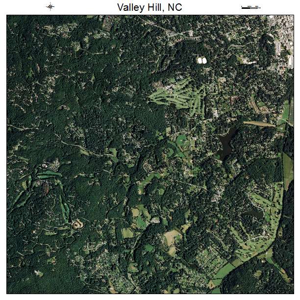 Valley Hill, NC air photo map
