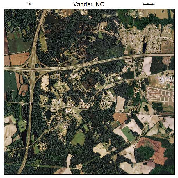 Vander, NC air photo map