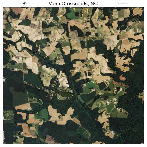 Vann Crossroads, NC air photo map