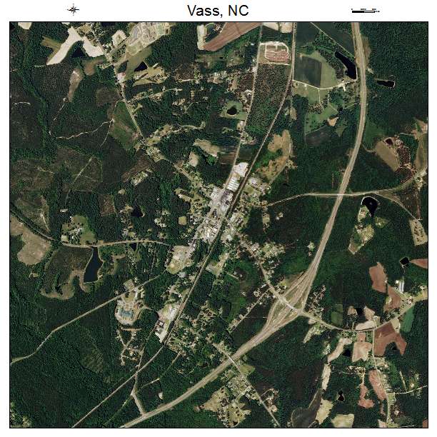 Vass, NC air photo map