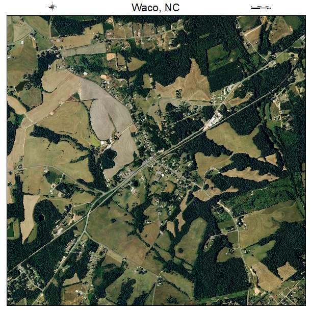 Waco, NC air photo map