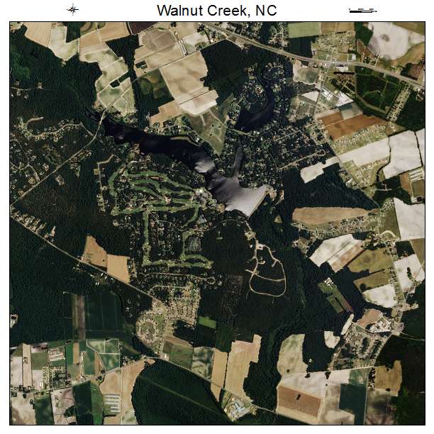 Walnut Creek, NC air photo map