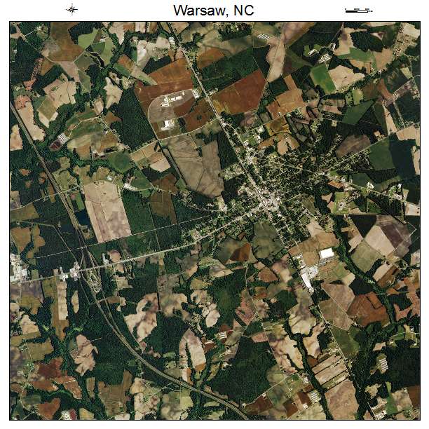 Warsaw, NC air photo map