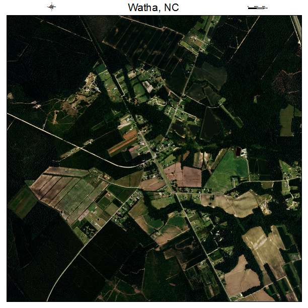 Watha, NC air photo map