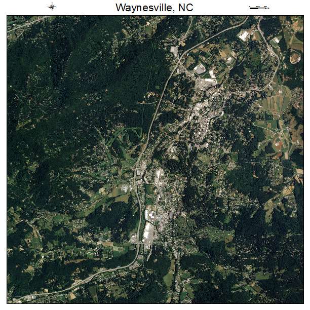 Waynesville, NC air photo map