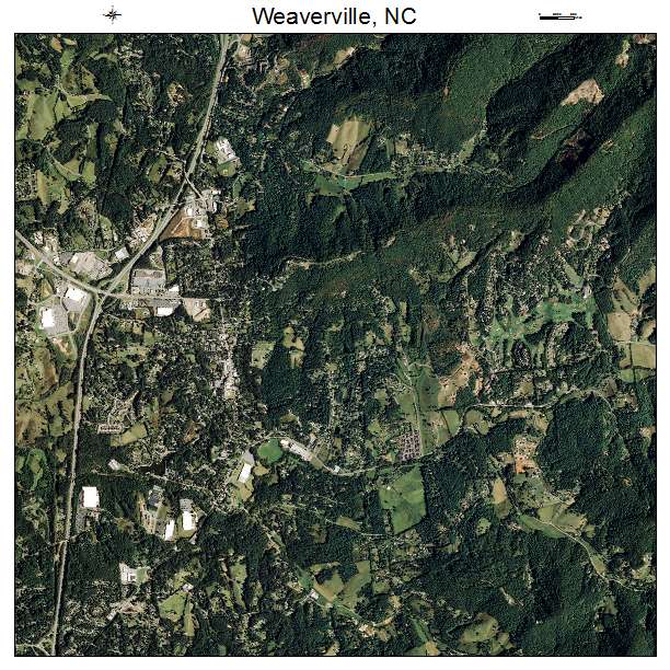 Weaverville, NC air photo map