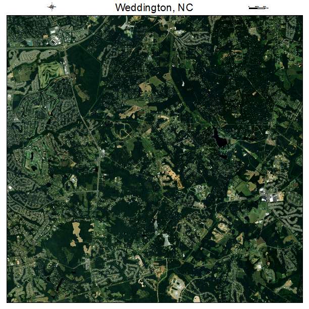 Weddington, NC air photo map