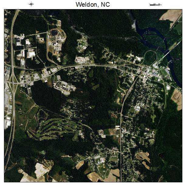 Weldon, NC air photo map