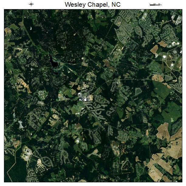 Wesley Chapel, NC air photo map