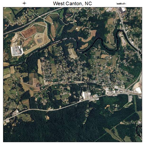 West Canton, NC air photo map