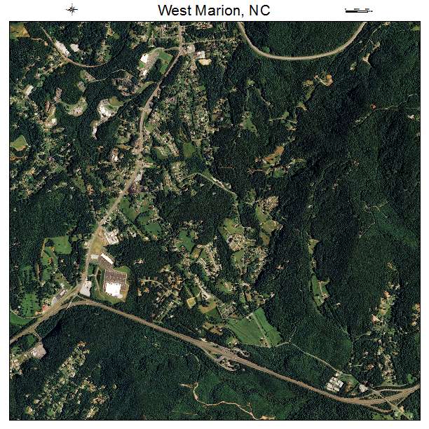 West Marion, NC air photo map