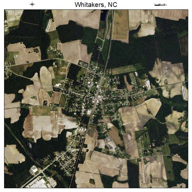 Whitakers, NC air photo map