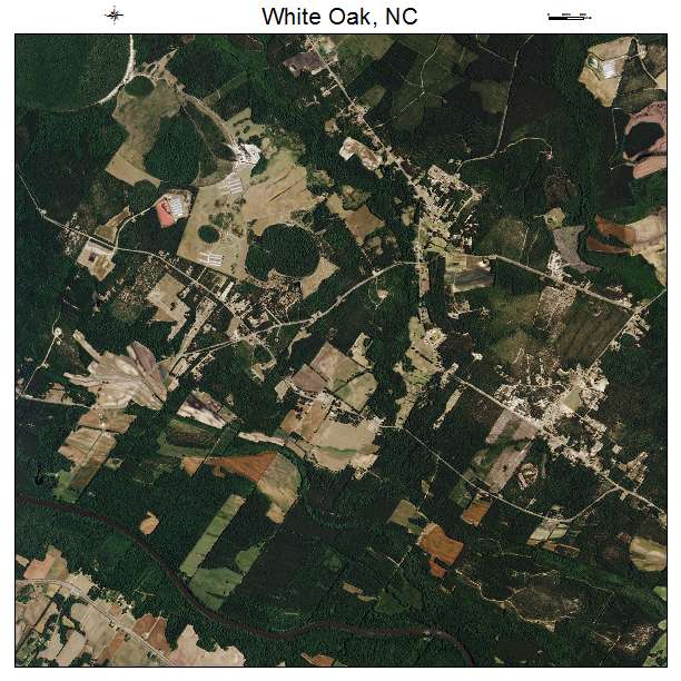 White Oak, NC air photo map