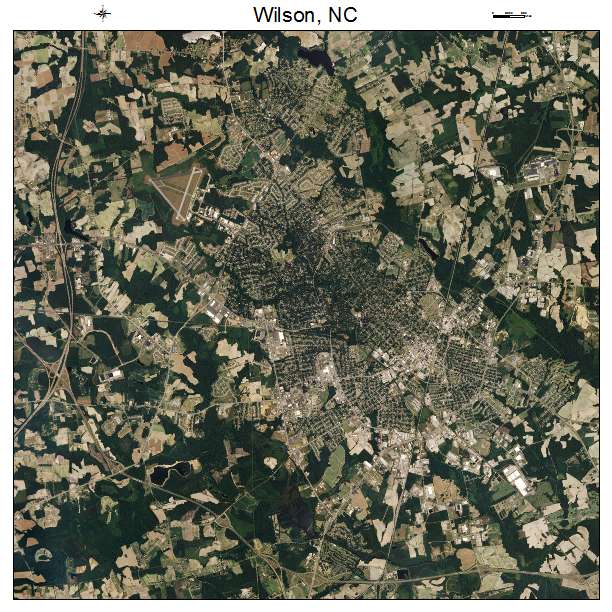 Wilson, NC air photo map