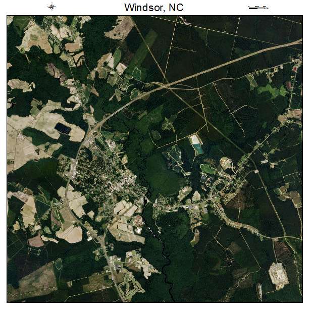 Aerial Photography Map of Windsor, NC North Carolina