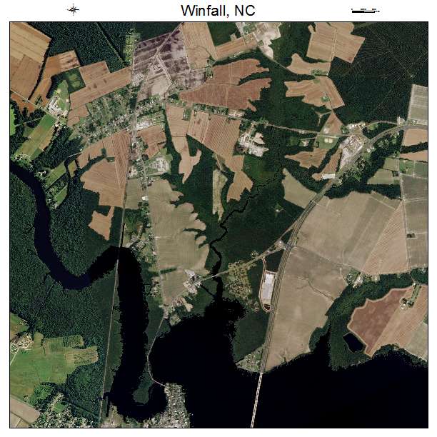 Winfall, NC air photo map