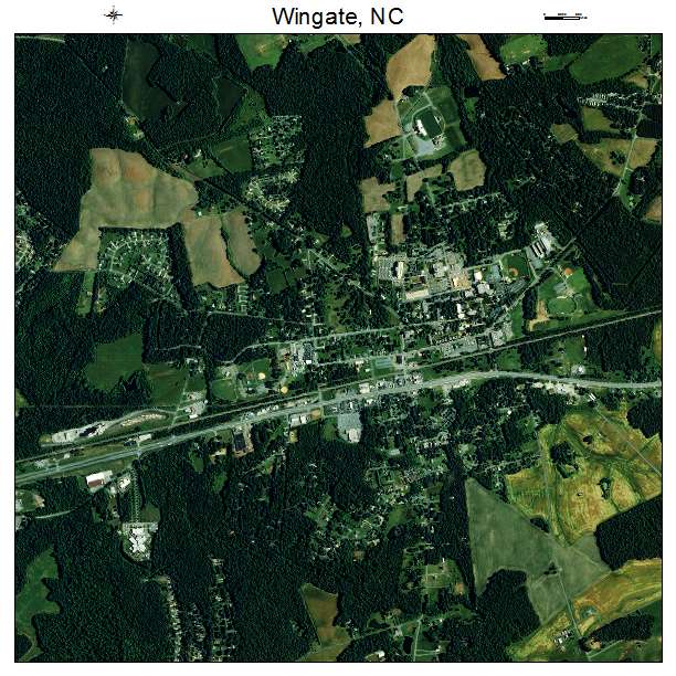 Wingate, NC air photo map