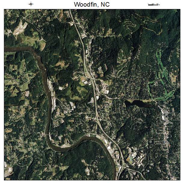 Woodfin, NC air photo map