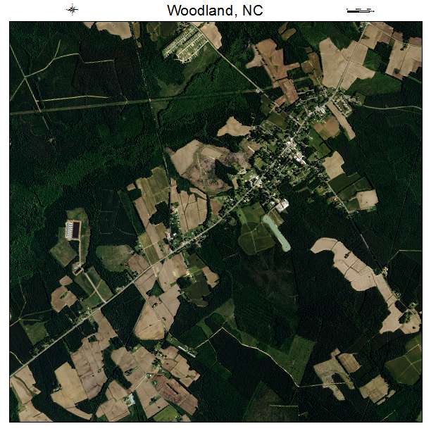 Woodland, NC air photo map