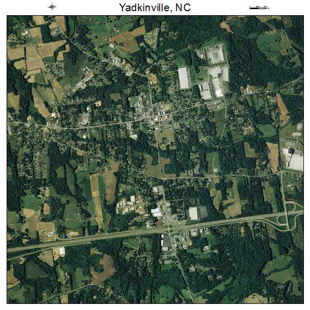 Yadkinville, NC air photo map