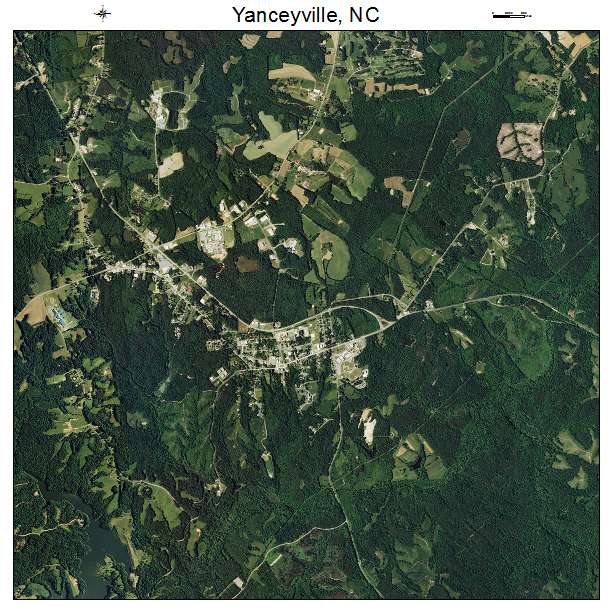 Yanceyville, NC air photo map