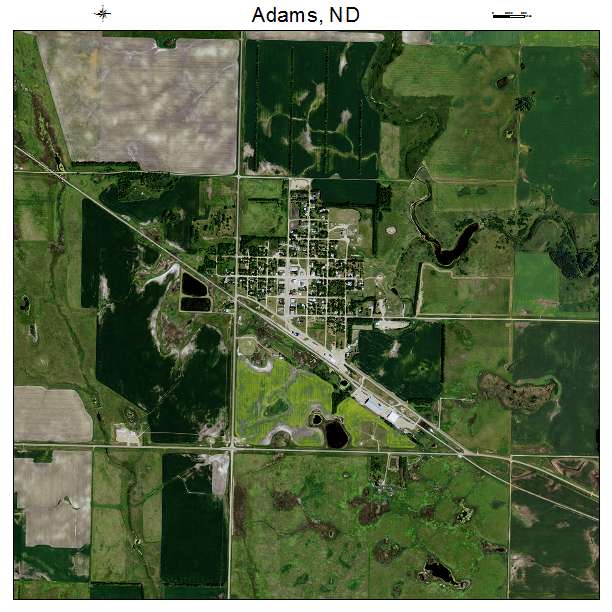 Adams, ND air photo map