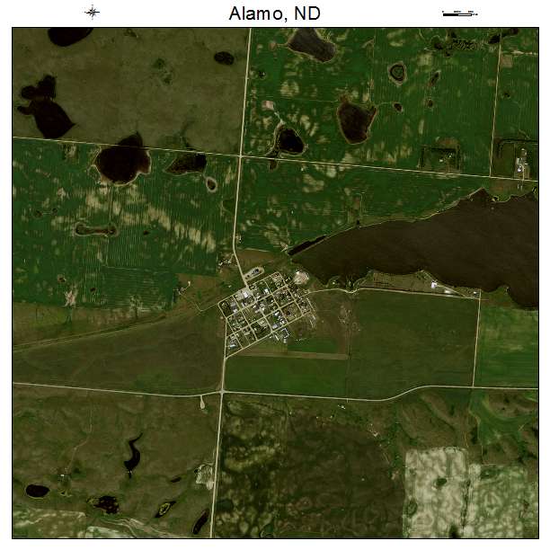 Alamo, ND air photo map