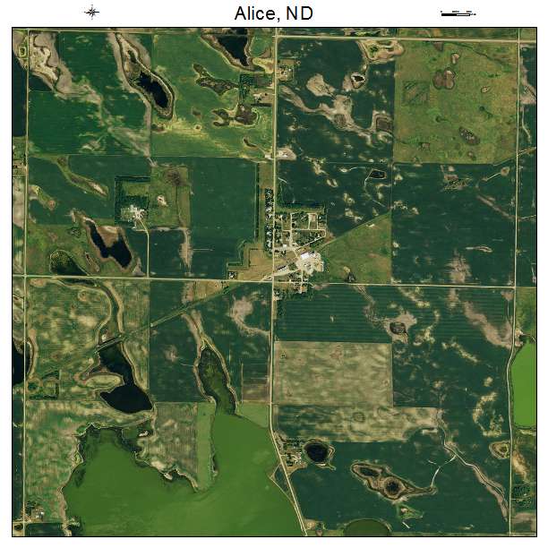 Alice, ND air photo map