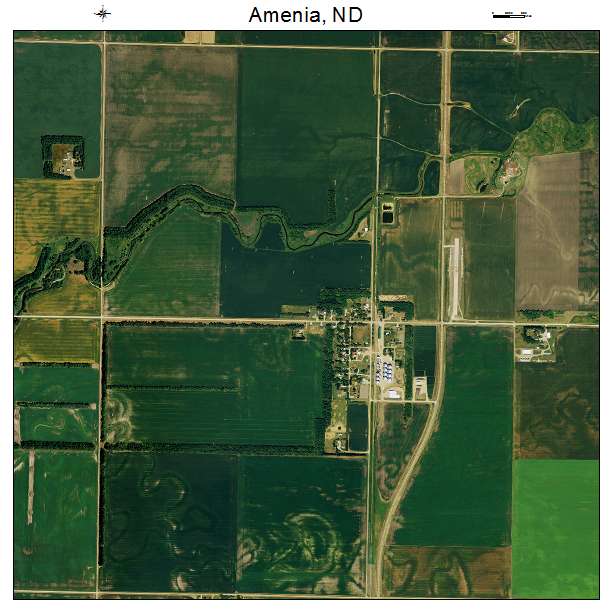 Amenia, ND air photo map